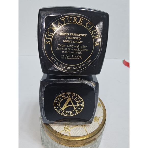 Signature Club A Rapid Transport C Infused Night Creme 1.7 oz New & Sealed QTY 2 - Picture 1 of 3
